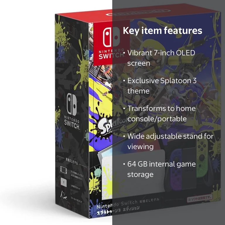 Nintendo, Switch OLED Model Splatoon 3 Special Edition, Blue