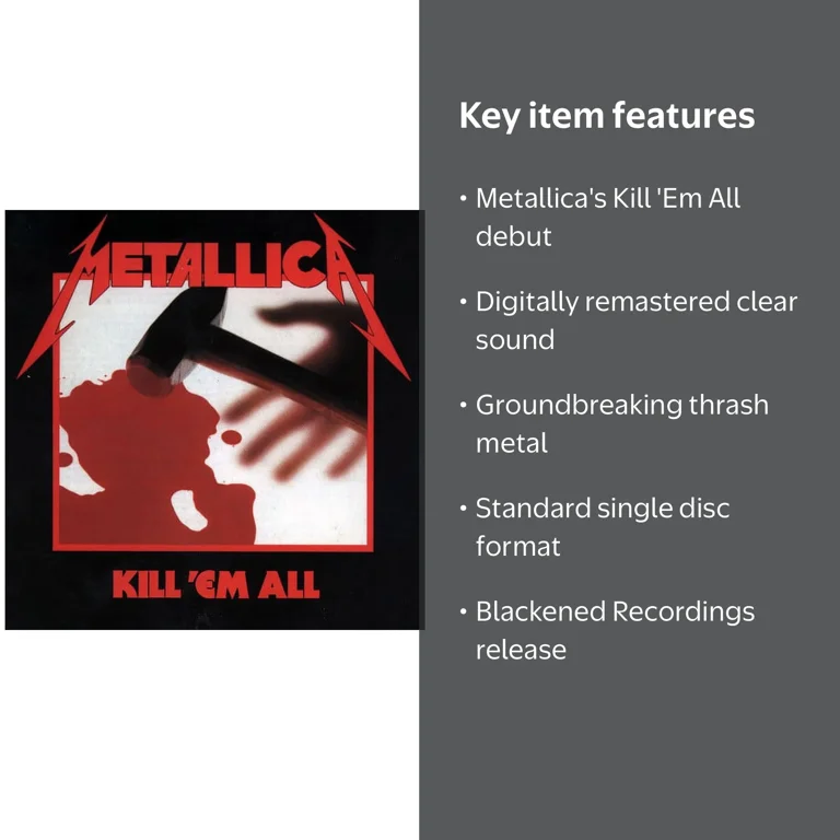 Metallica - Kill Em All - Music & Performance - CD - Walmart.com