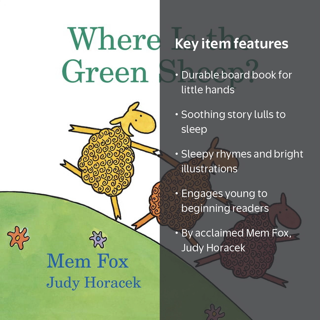 Mem Fox, Board Book, Where Is the Green Sheep, Sheep-filled story