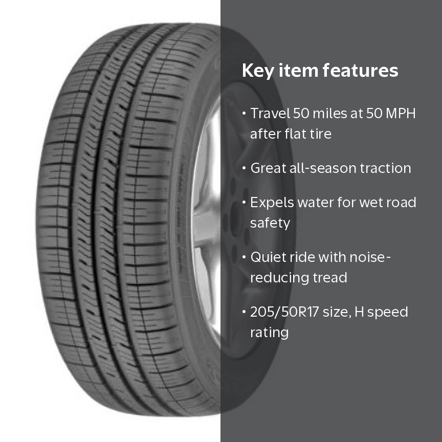 Goodyear Eagle LS2 ROF 205/50R17 89H All-Season Run Flat Tire with