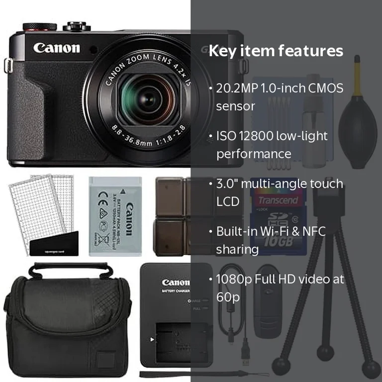 Canon PowerShot G7x Mark II 20.1MP Digital Camera, 4.2x Optical