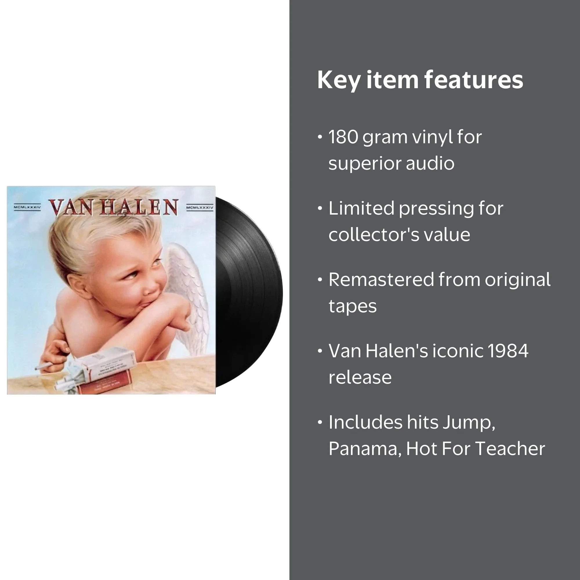 Van Halen, Vinyl Record, 1984, Limited 180 gram remastered edition
