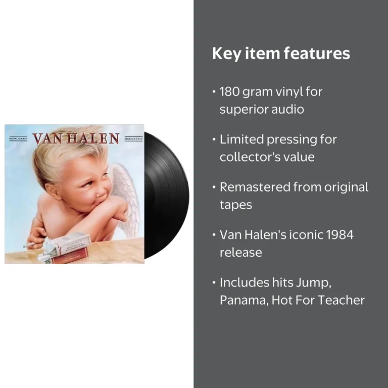 Van Halen, Vinyl Record, 1984, Limited 180 gram remastered edition