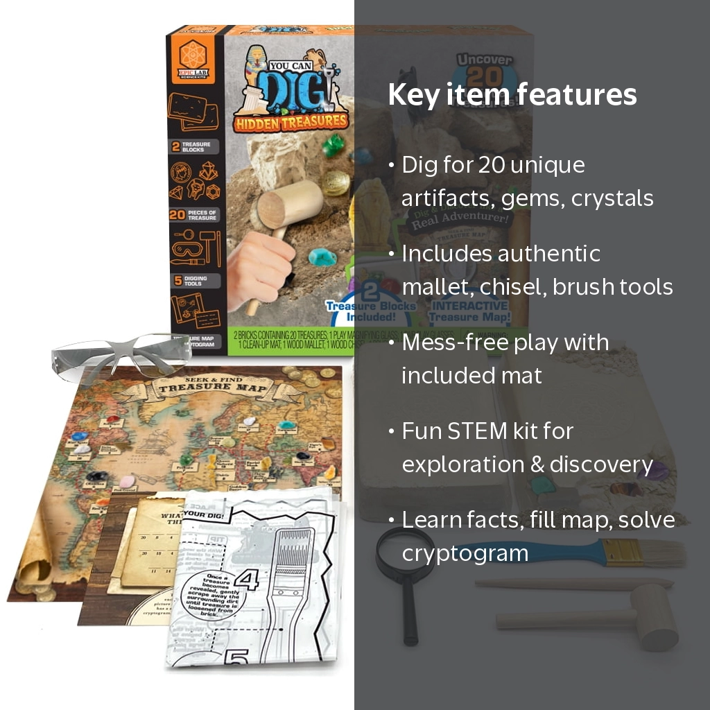 ArtSkills Epic Lab Hidden Treasures, Artifact & Gemstone Dig Kit