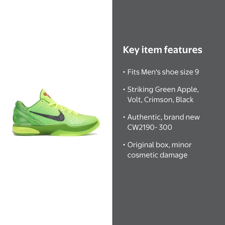 Nike Men's Kobe 6 Protro Grinch (2020) Basketball Shoes, from