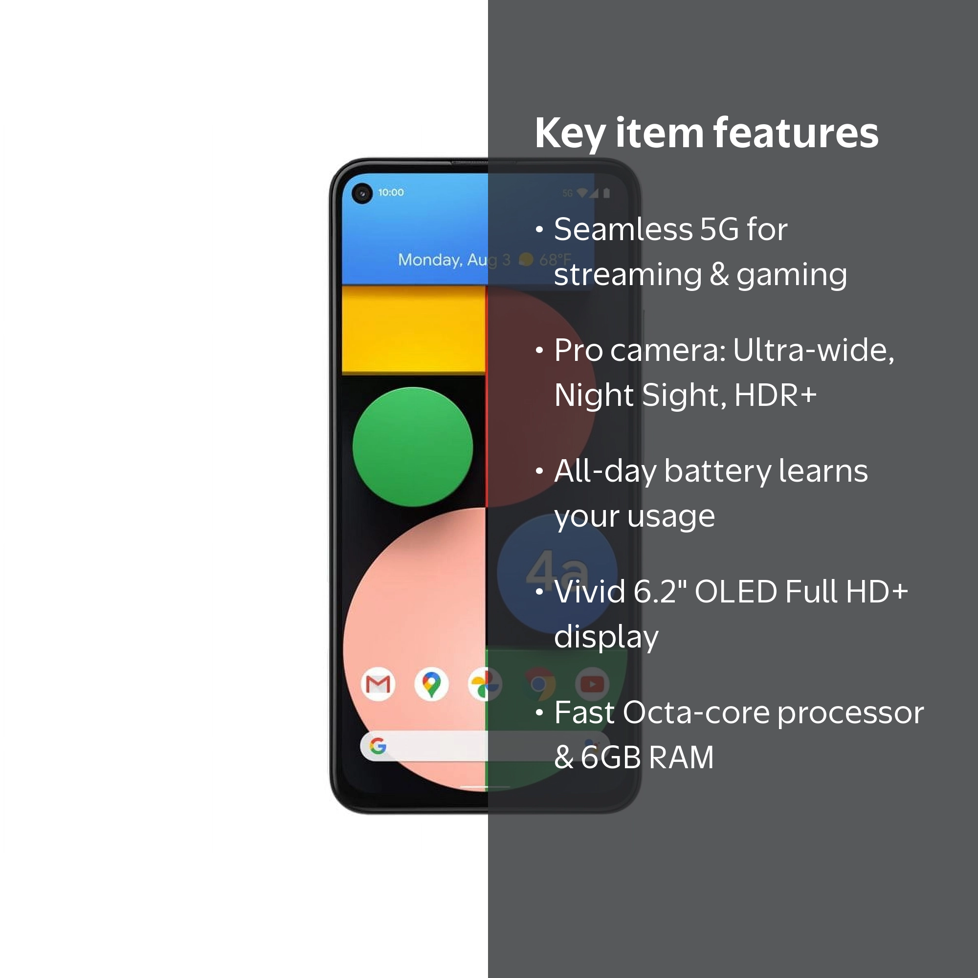 Google Pixel 4a 5G - 6GB RAM, 128GB, 6.2