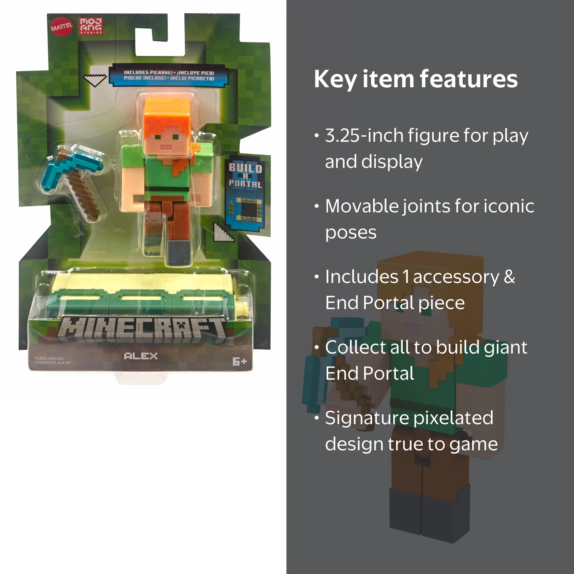 Walmart Exclusive: Minecraft Collectible Alex Action Figure