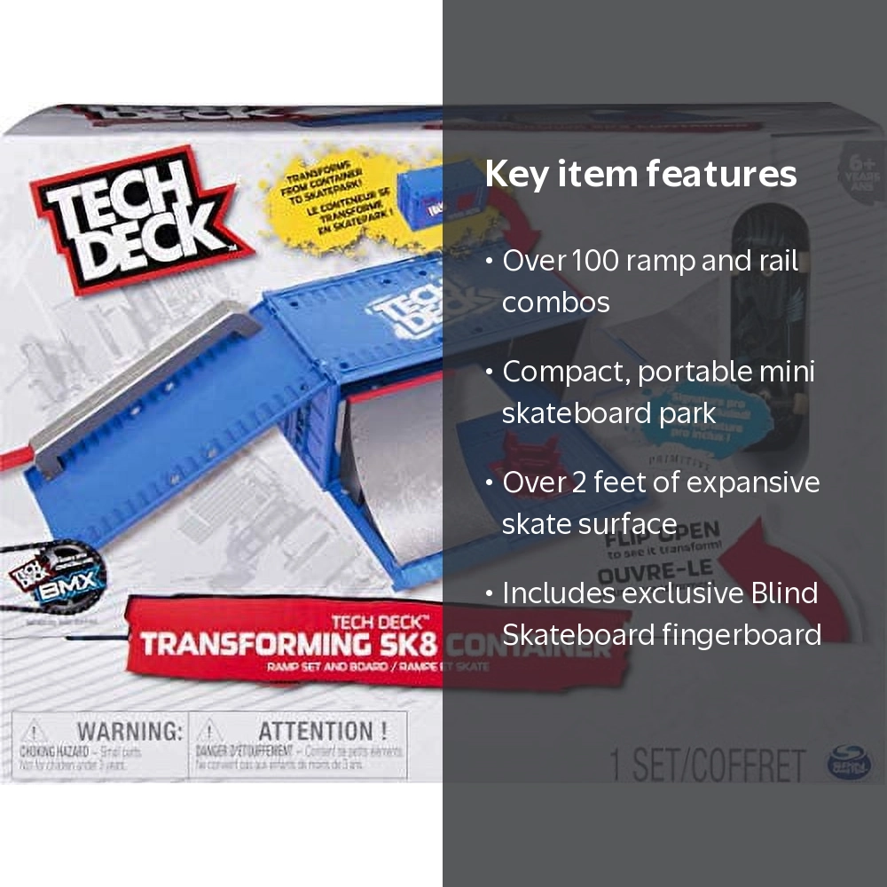 TECH DECK - Transforming SK8 Container with Ramp Set and