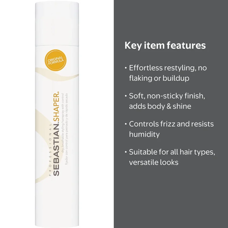 Sebastian Professional Shaper Touchable Brushable Hairspray, 10.6