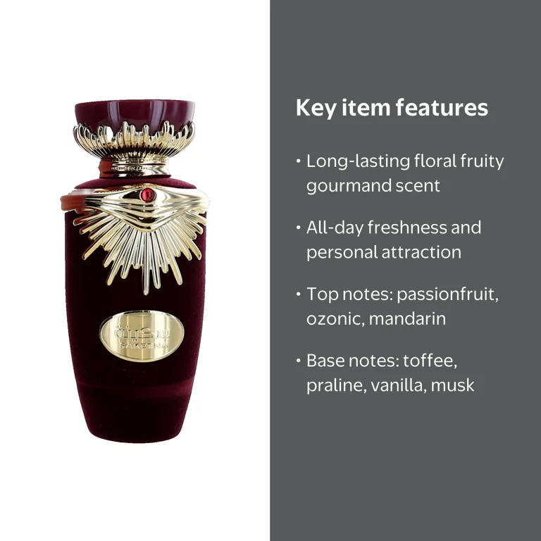 Lattafa Sakeena EDP, Unisex Perfume, 100ML (3.4Oz), Mandarin