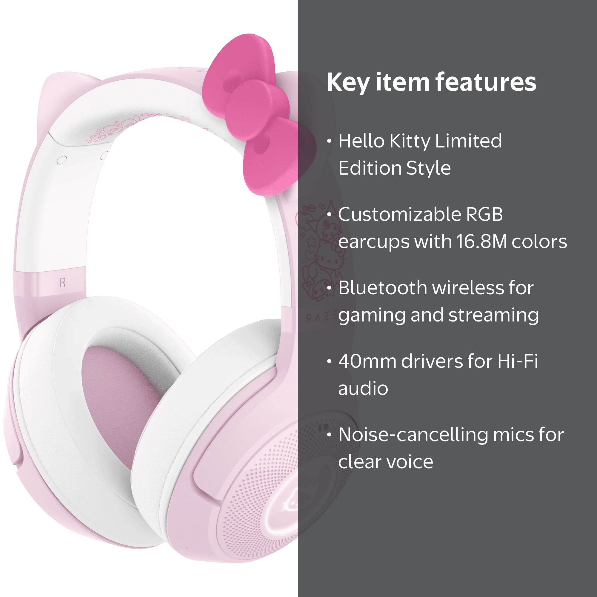 Back to School: Kitty Bluetooth Chroma Headset Wireless - Walmart