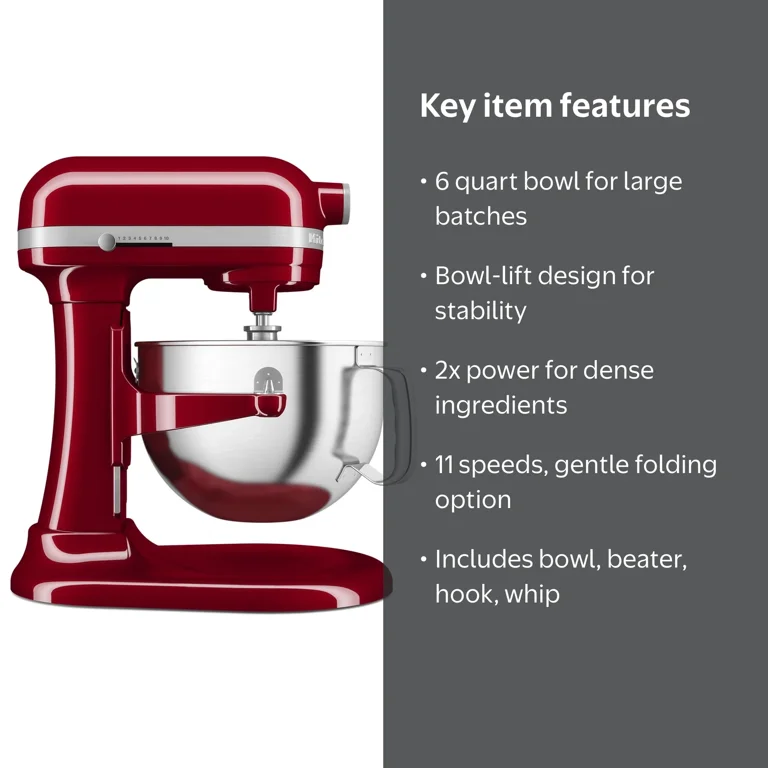 KitchenAid 6 Quart Bowl-Lift Stand Mixer, Refurbished, 11 Speeds