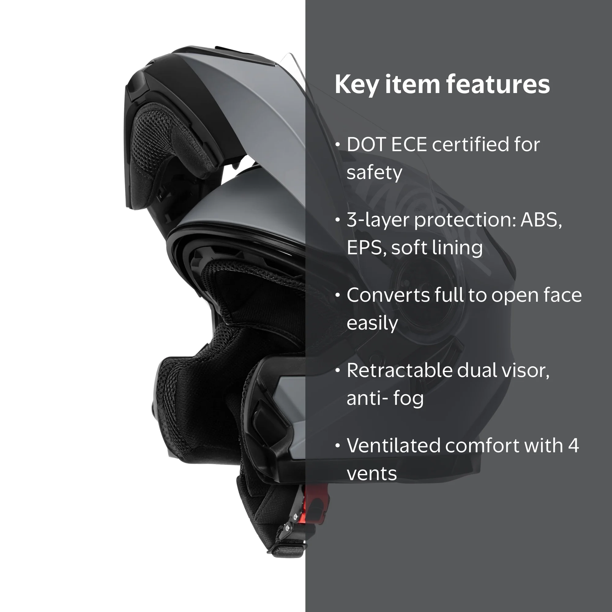 Westt DOT Full Face Motorcycle Helmet Dual Visor - ATV Motocross