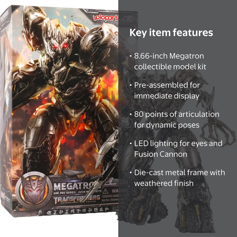 YOLOPARK Transformers Revenge of the Fallen Megatron, 8.66-inch