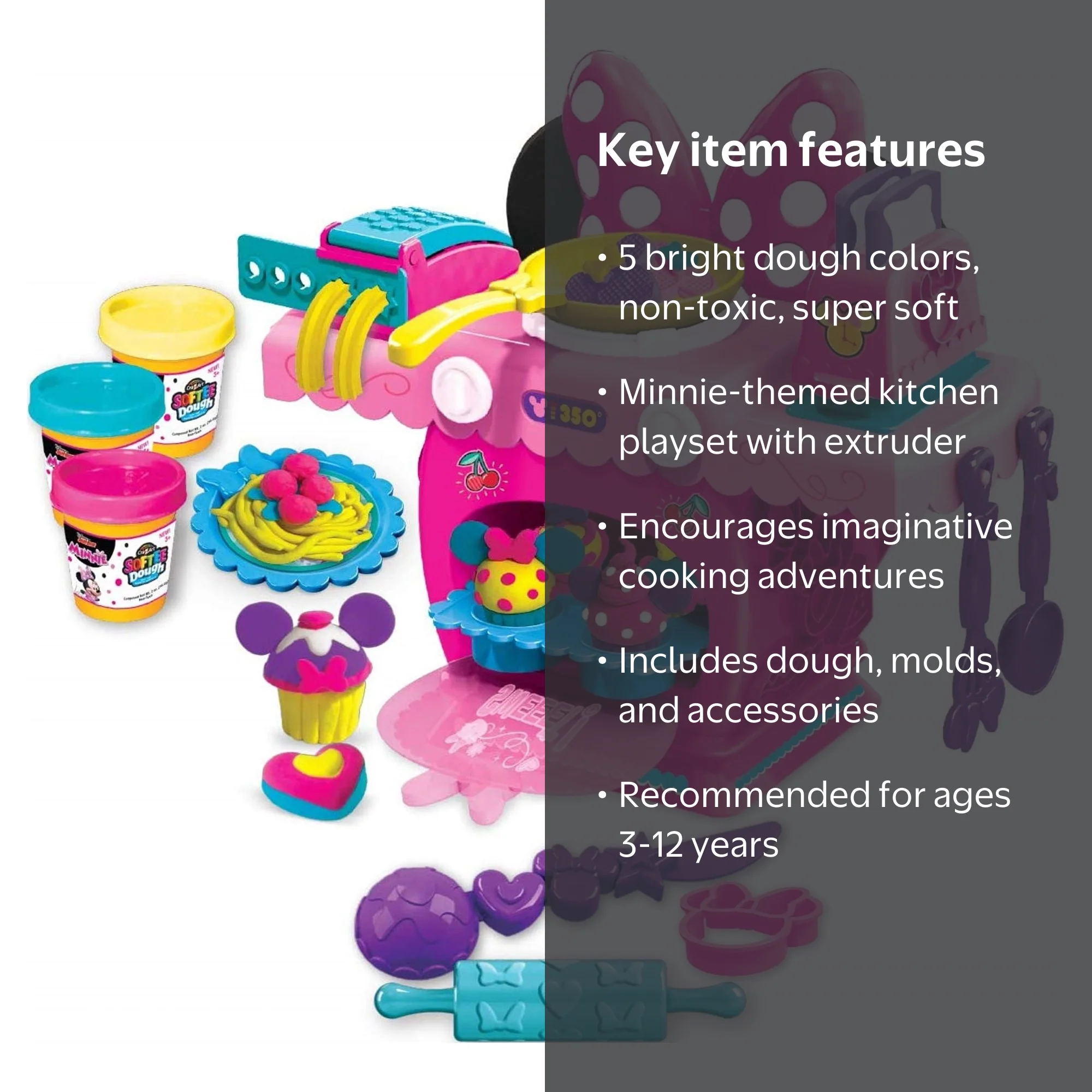 Cra-Z-Art Disney Minnie Mouse Treats Toy Playset - Softee Dough