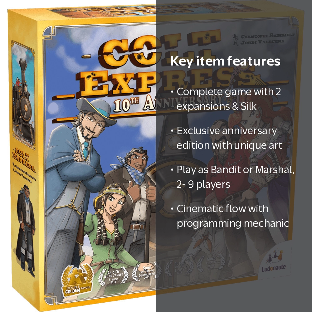 Colt Express 10th Anniversary Big Box Board Game for Ages 10 and