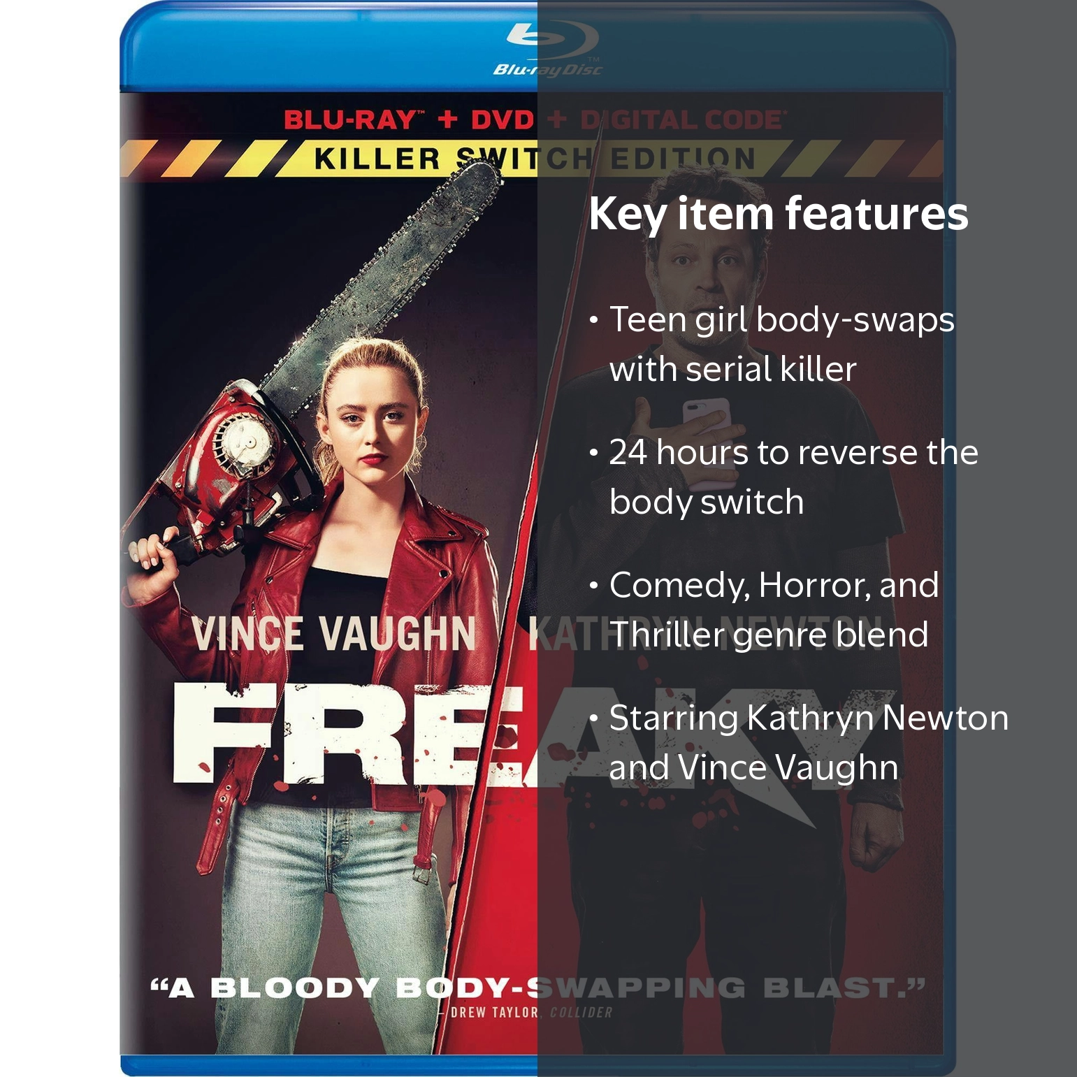 Freaky Blu-ray + DVD + Digital Copy, Thriller Comedy Horror