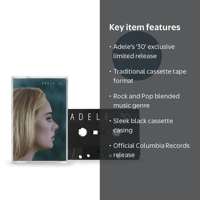 30 Adele (Cassette Tape) - Walmart.com