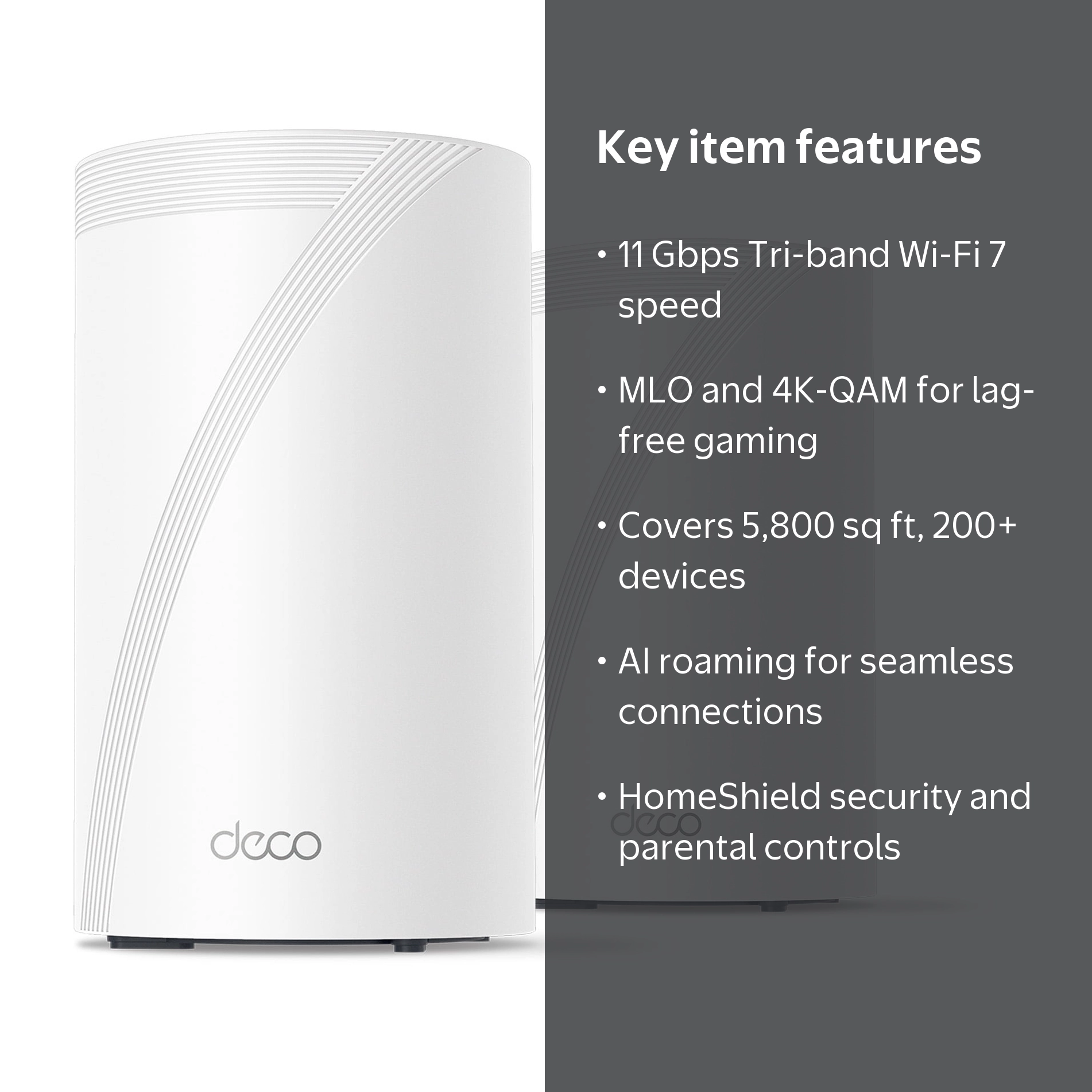 TP-Link Deco Pro WB22000 Tri-Band Wi-Fi 7 Whole Home Mesh Router