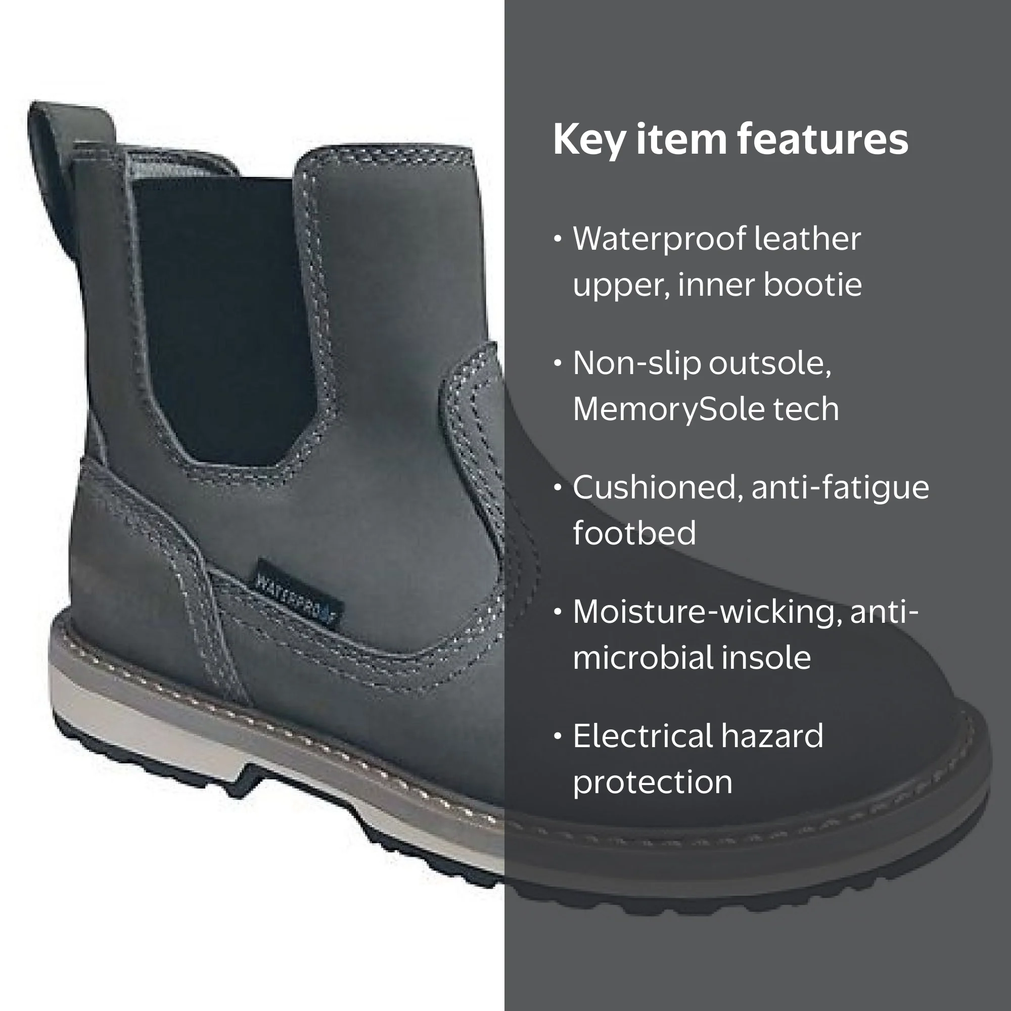 Ridgecut YWF-2202 Waterproof Gray Men\'s 8 Chelsea Work Boots Ridgecut YWF-2202 Women main image 2