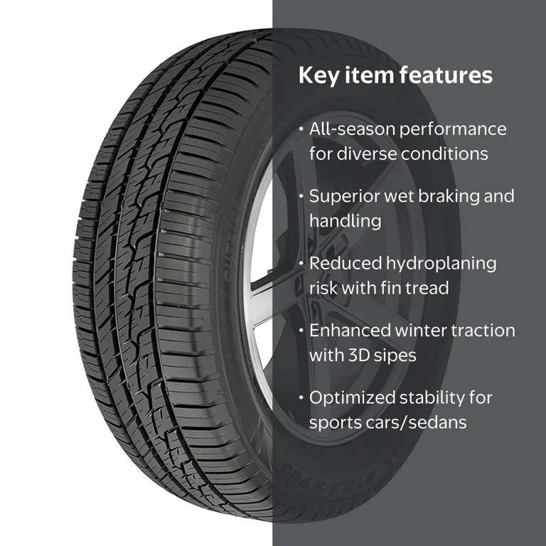 Sumitomo High-Performance All-Season Tire, HTR A/S P03, 215/45R17