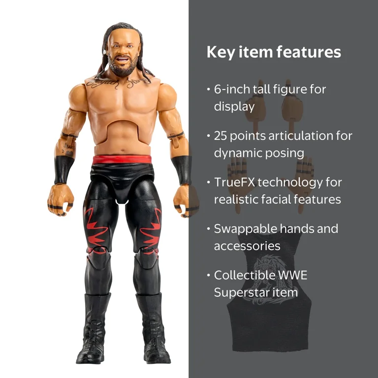 WWE Elite Jacob Fatu Action Figure, Series #118, 6-inch