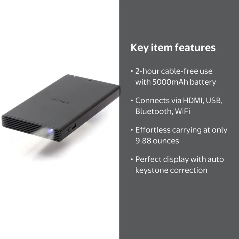 Sony Portable HD Mobile Projector w/Bluetooth WiFI & HDMI