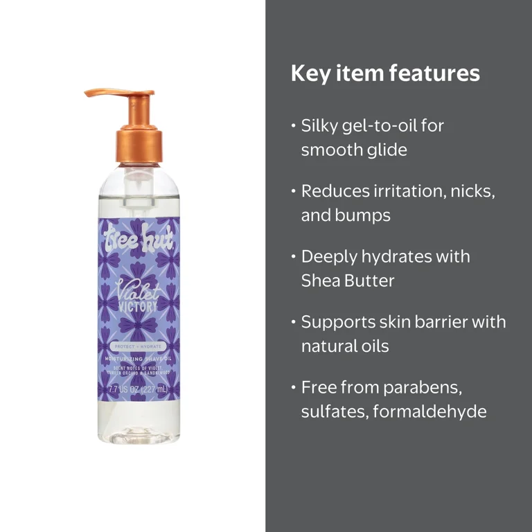 Tree Hut Violet Victory Moisturizing Shave Oil – Smooth