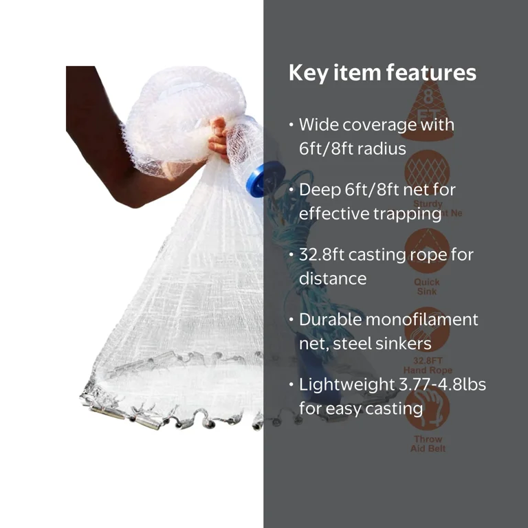 big net to catch fish FOYTOKI Fishing Handle Metal Crafted Catching Net for Frog Freshwater Aquarium Round Shape Fine Mesh Sturdy Easy Use Multi-Purpose : Sports & Outdoors Black fiberglass handles available Big Fish Net