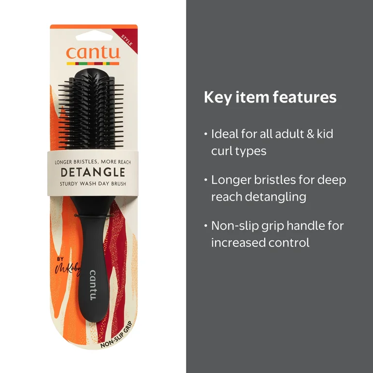 その他 CANTUS/BOX 9jupf8b Cantu Detangle Wash Day Hair Brush for Thick Curly Hair with Long