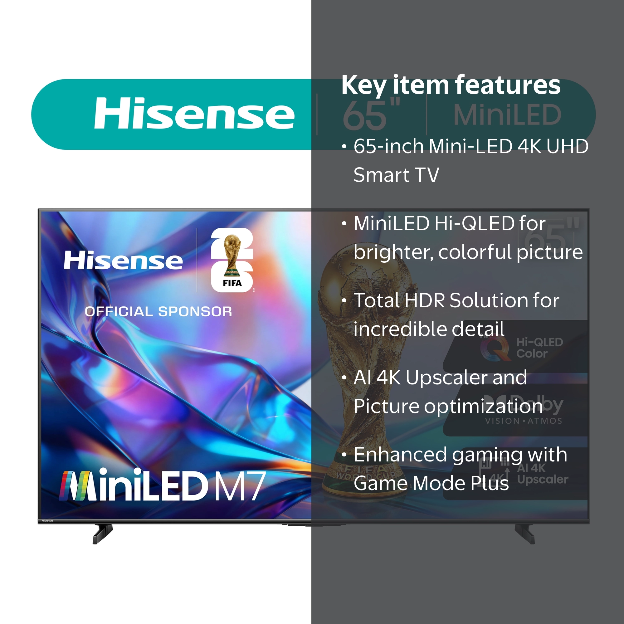【m7】Hisense 43e6k Hisense 65