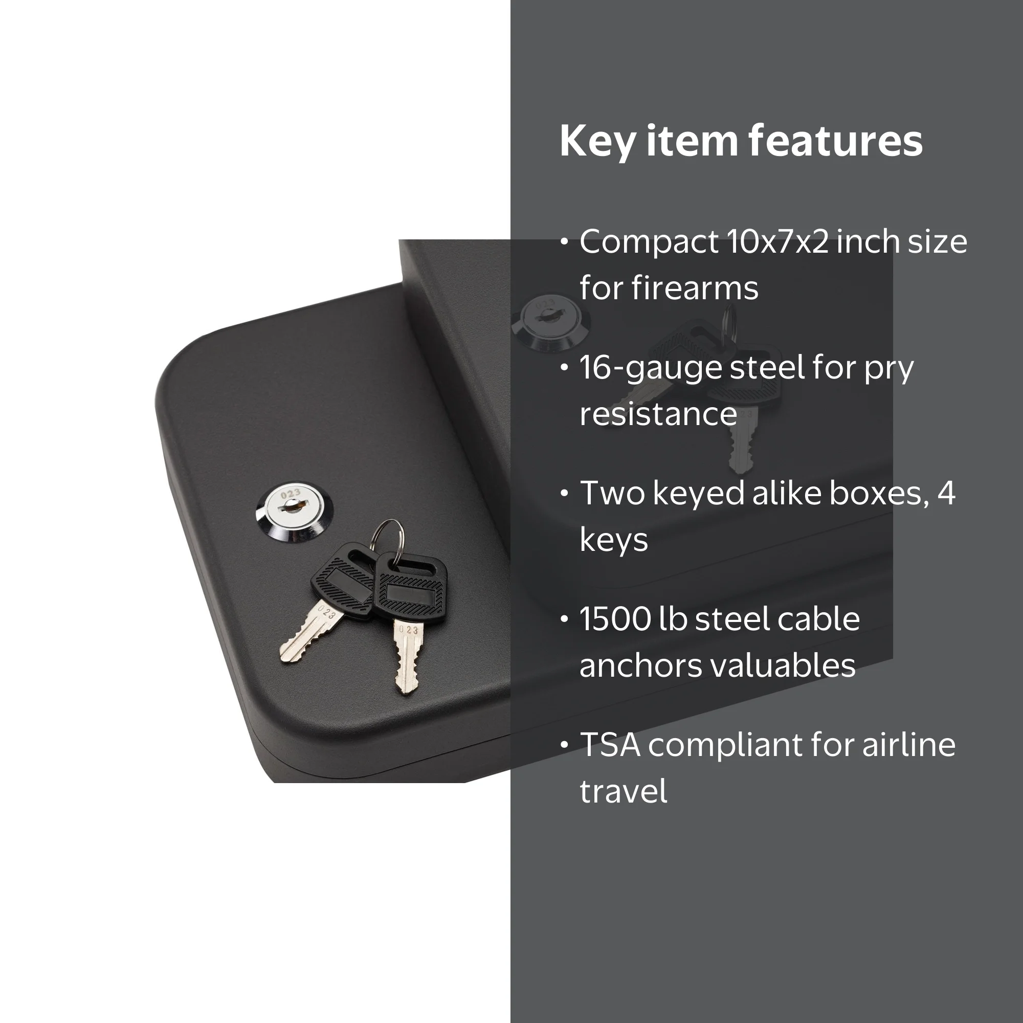 Free Shipping! SnapSafe 75211 Lock Box 2 Pack Keyed Pistol Safe