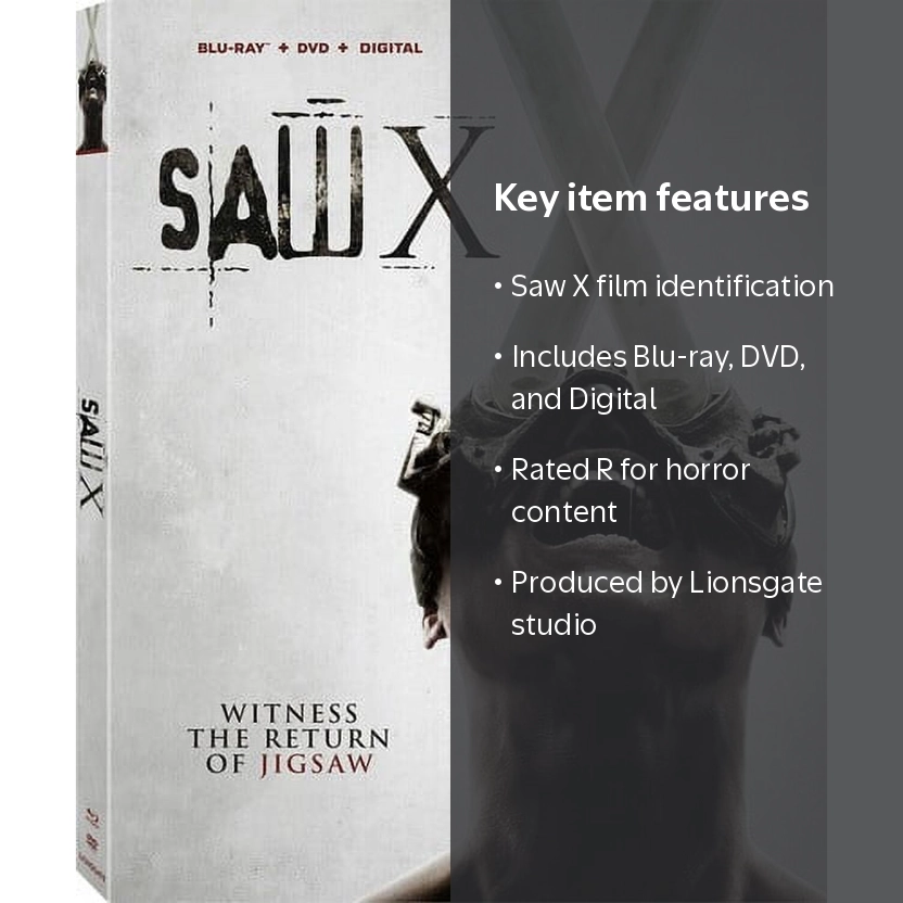 Saw X, Blu-ray + DVD + Digital Copy, Lions Gate, Horror, Rated R