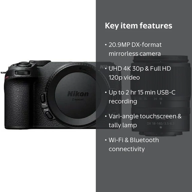 Nikon Z30 Mirrorless Camera 20.9MP DX-Format with NIKKOR Z DX 18
