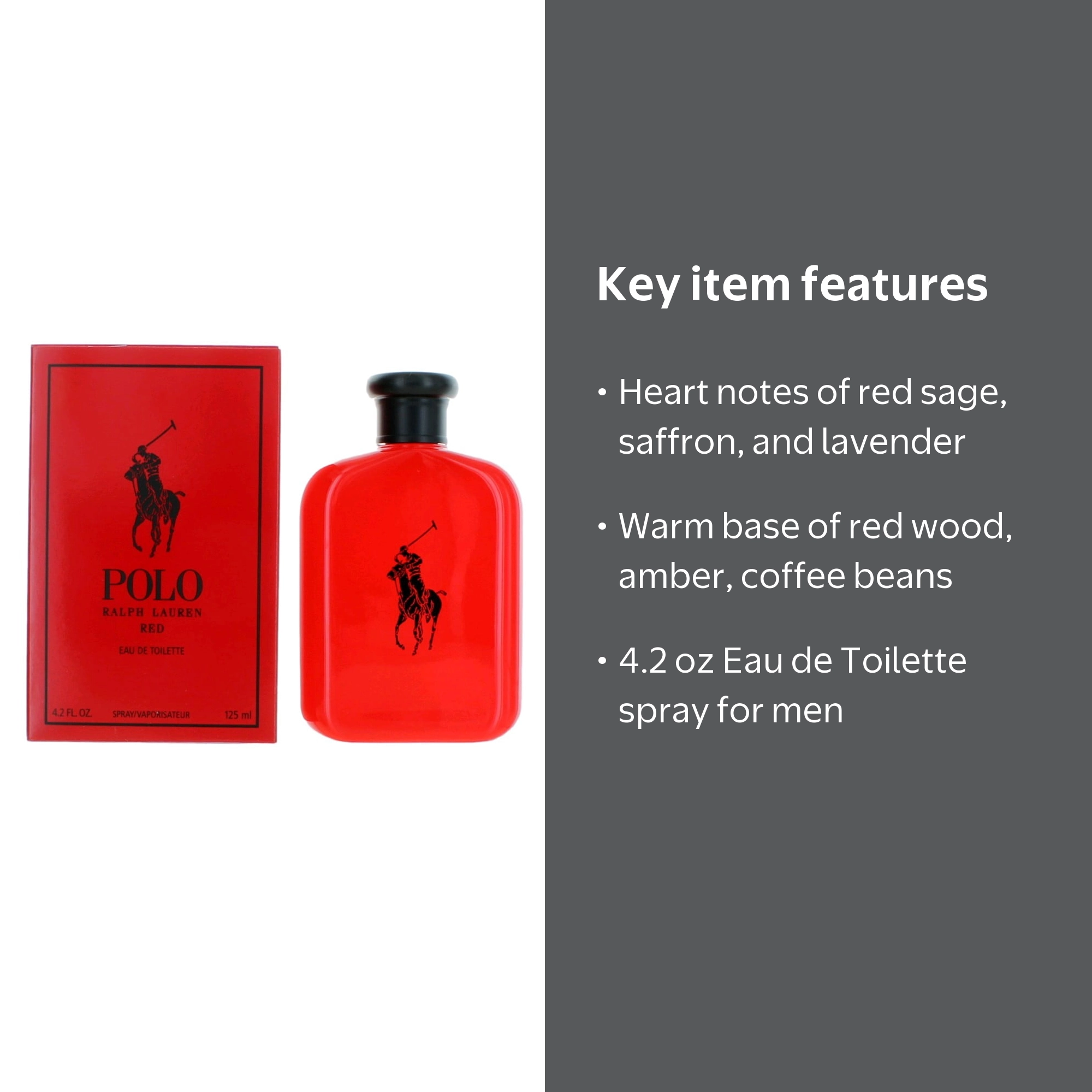 Ralph Lauren Polo Red Cologne Eau De Toilette 4.2 oz for Men