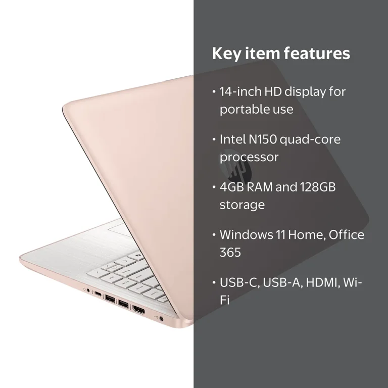 HP 14 Laptop Thin & Light, Microsoft Office 365(one year), Intel