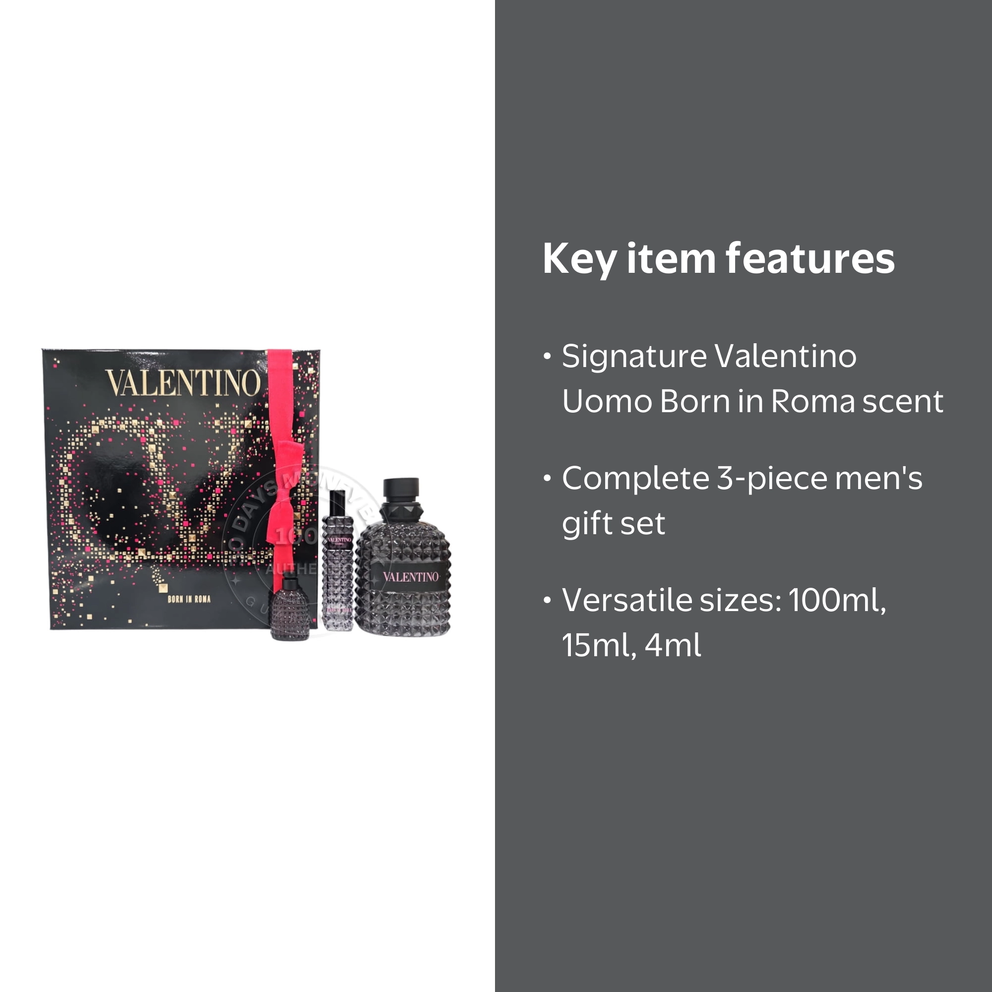 VALENTINO - セット Valentino Uomo Born in Roma Men's Cologne Perfume - 3 Pc Eau de