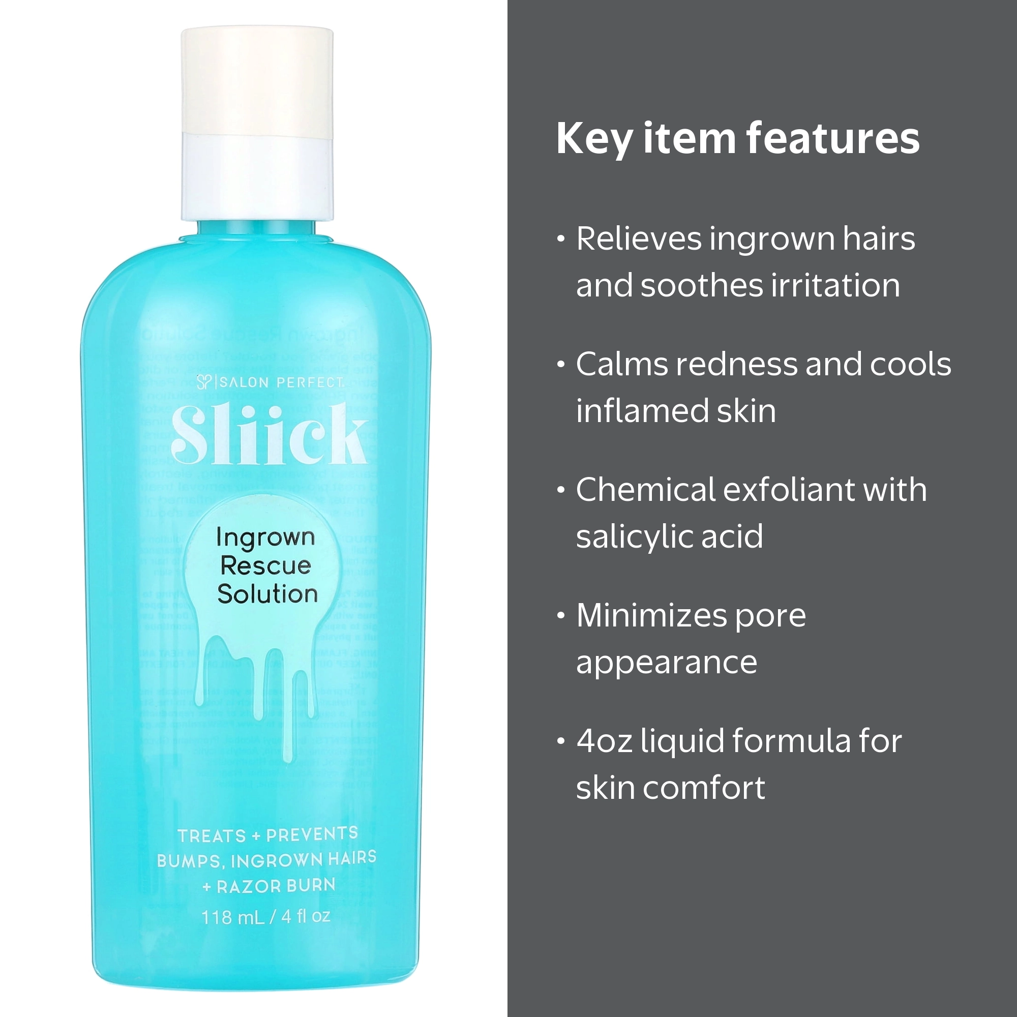 Sliick Ingrown Rescue Solution, Prevents Ingrown Hair and Razor