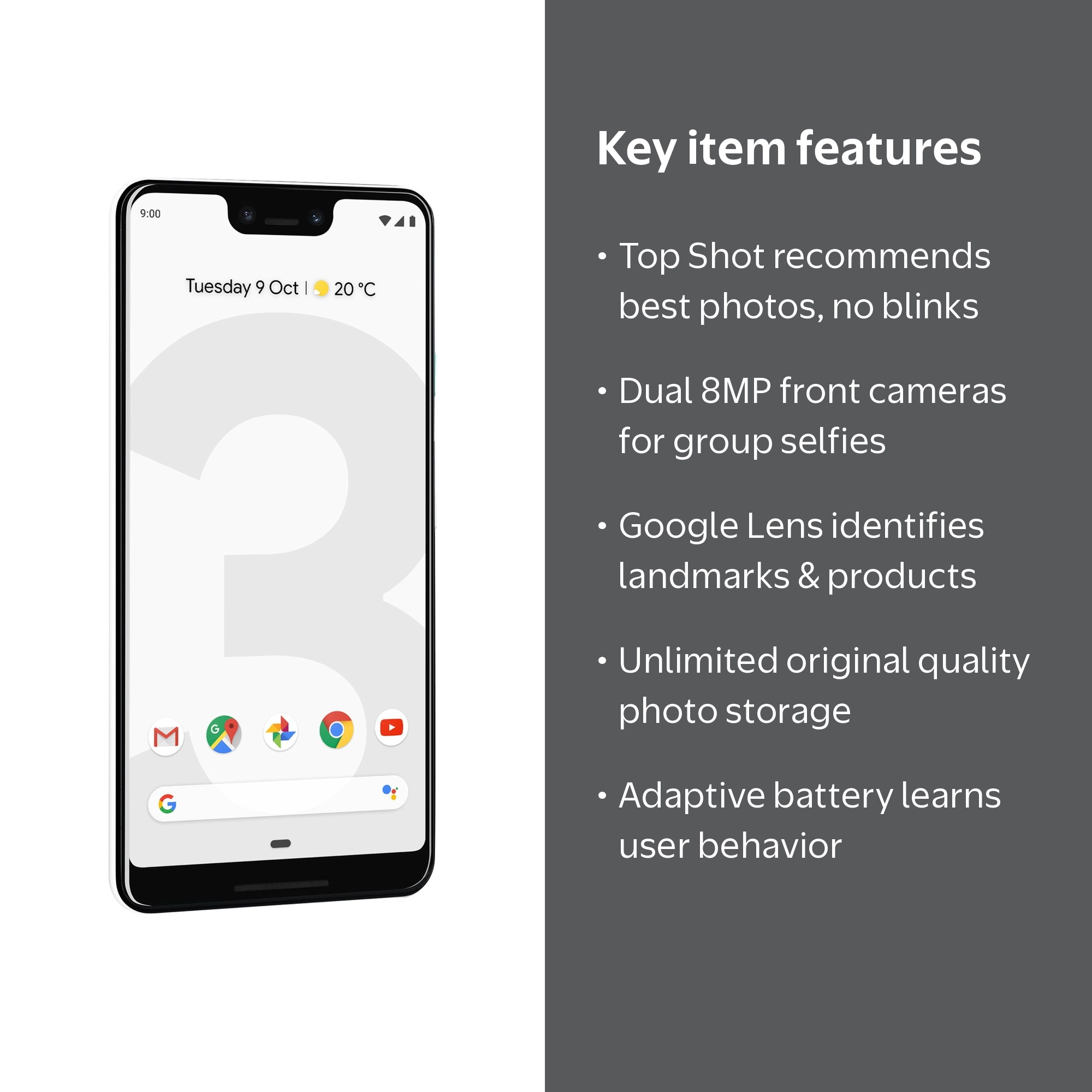 Google Pixel 3 XL 64GB Unlocked GSM & CDMA 4G LTE Android Phone w