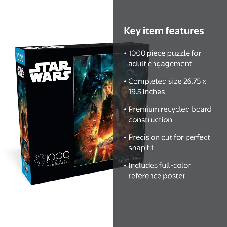 ジグソーパズル STAR WARS Jigsaw Puzzle 1000 Pieces Buffalo Games, Star Wars Puzzle, 1000-Piece, The Destiny of a Jedi