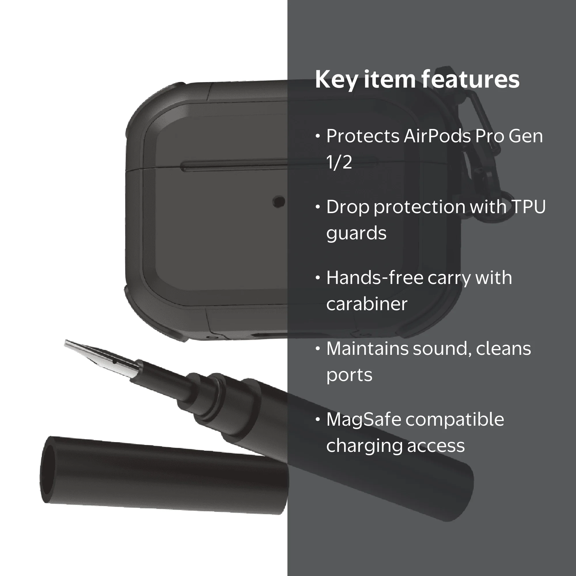 Zsou AirPods Pro Generation 1 & 2 Rugged Protective Case with