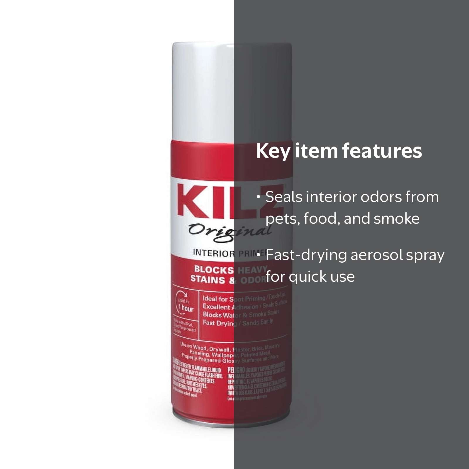 KILZ, Original Oil-Based Aerosol Primer, 13 oz, White - Walmart.com