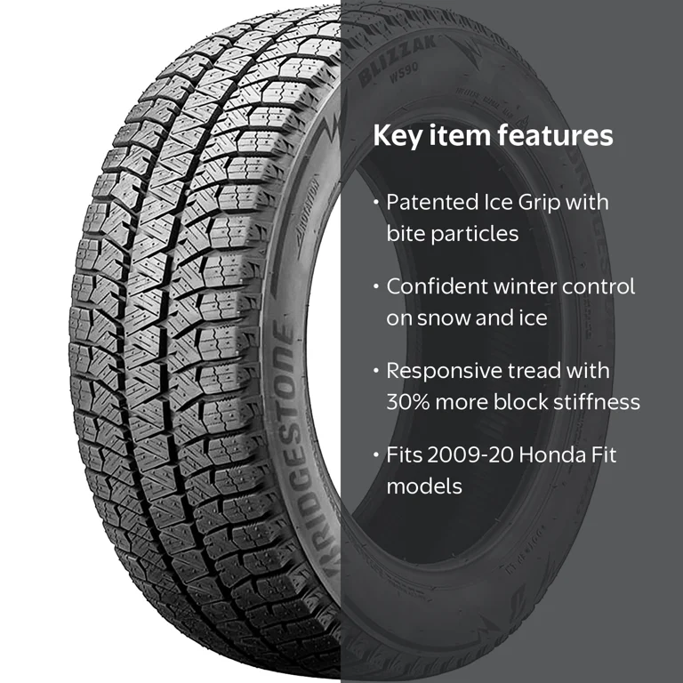 Bridgestone Blizzak WS90 Winter Car Tire, 185/55R16 87T XL