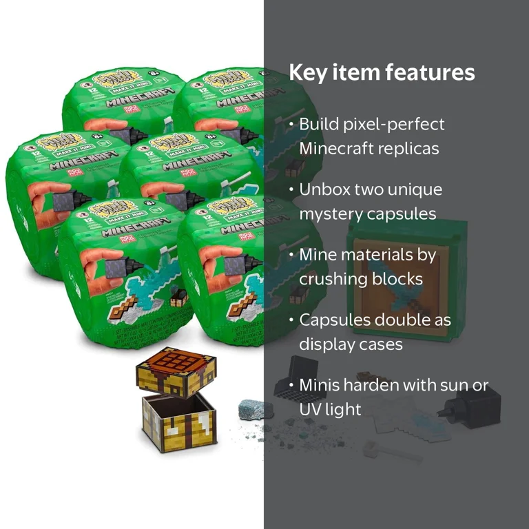Miniverse Make It Mini Minecraft LOT of 6 Mystery Packs - Walmart.com