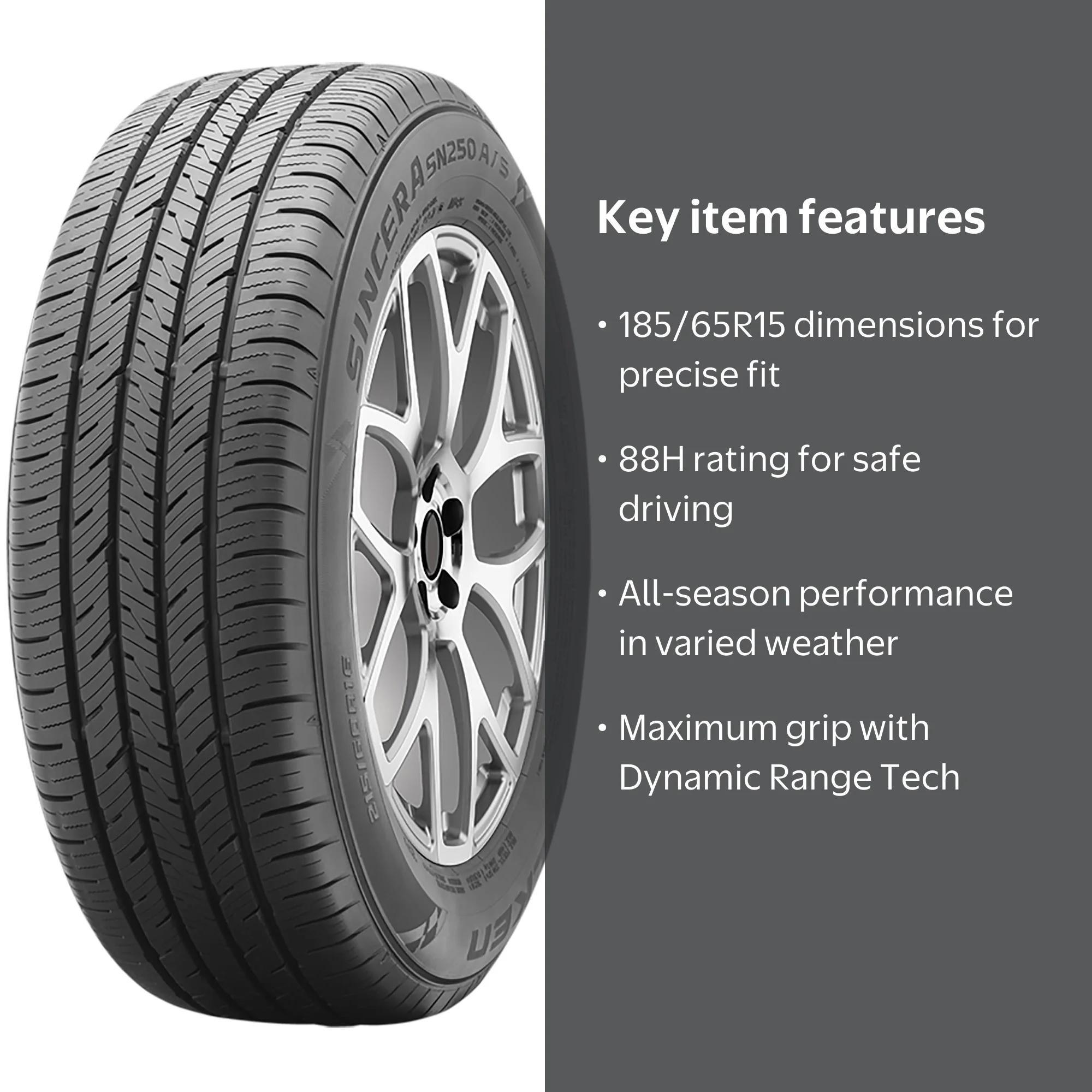 Falken Sincera SN250 A/S All Season 185/65R15 88H Passenger Tire