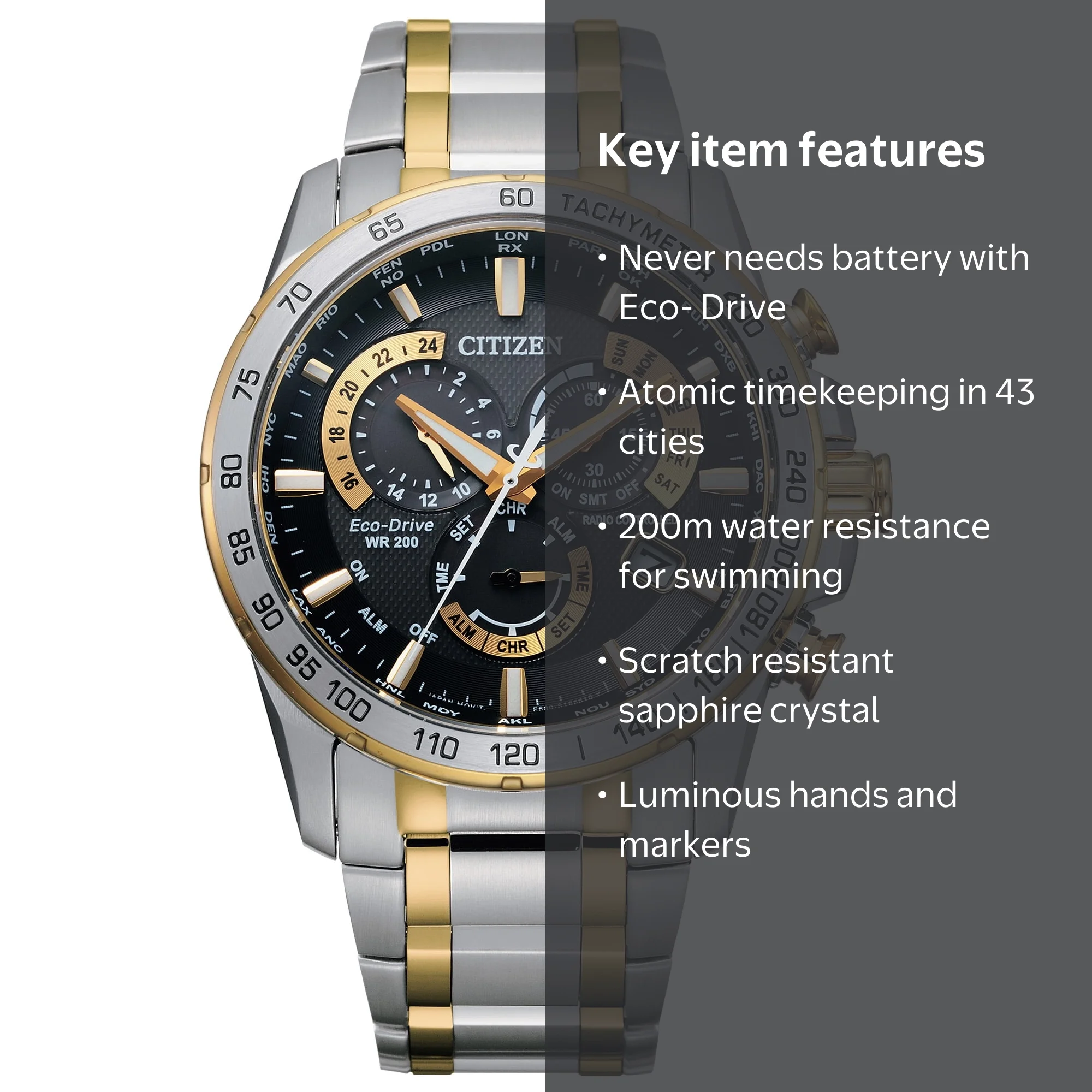 Citizen Men's Eco-Drive PCAT AT Chronograph Watch CB5894-50E