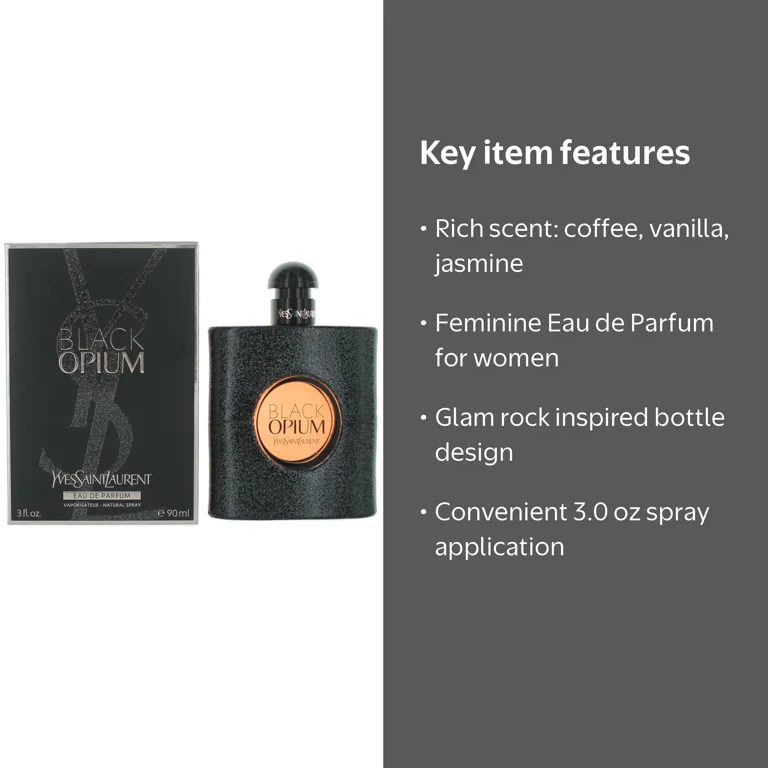 YSL Black Opium Eau De Parfum Spray for Women, 3.0 oz - Walmart.com
