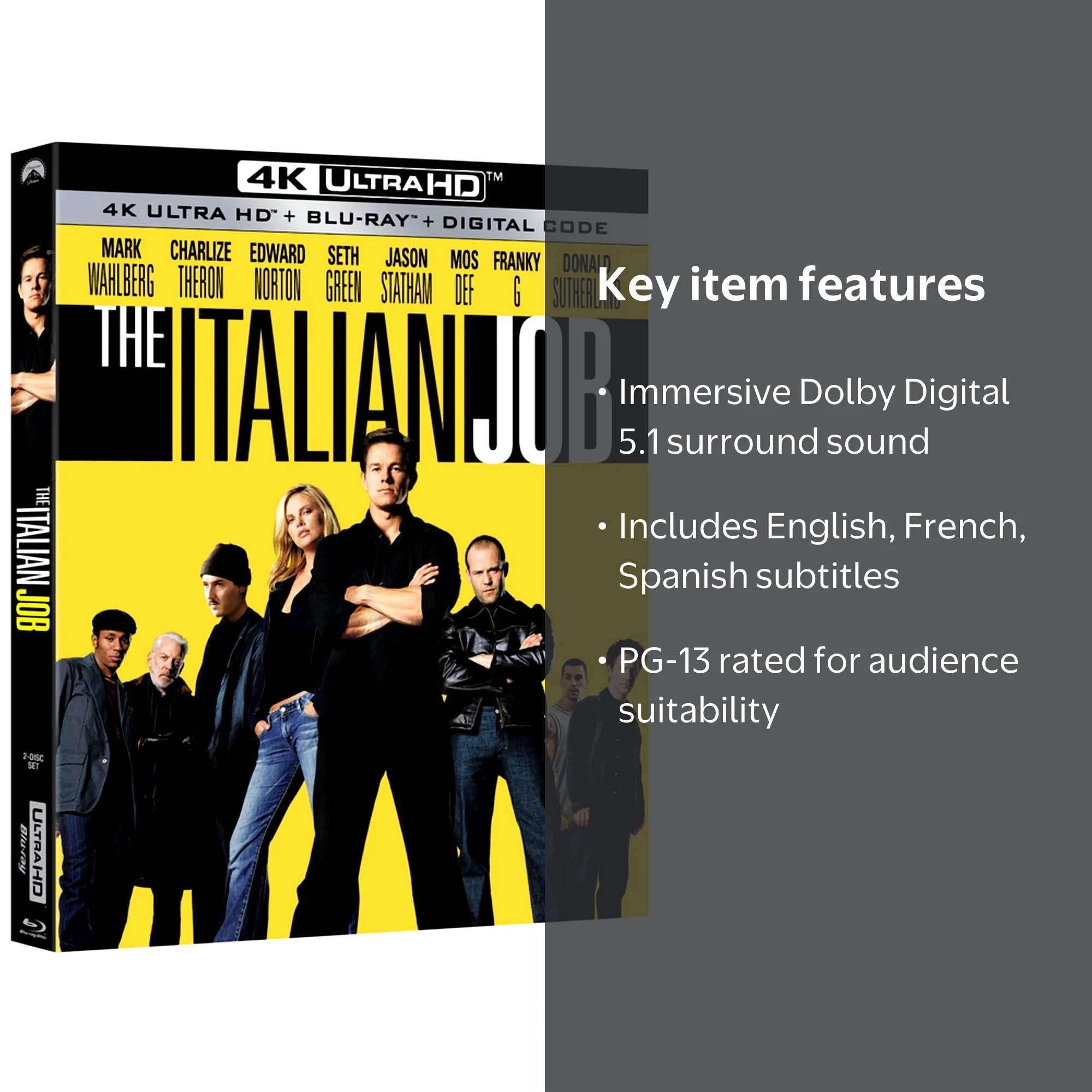 Paramount - The Italian Job [ULTRA HD], Action DVD, Widescreen