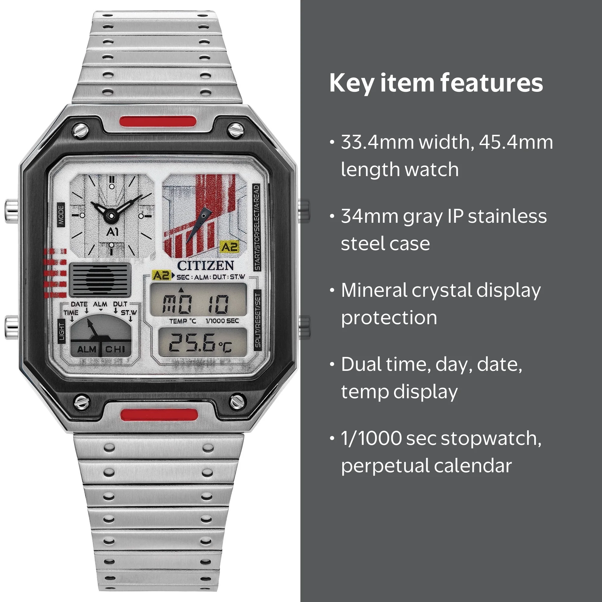 Citizen Unisex Star Wars Rebel Pilot Stainless Steel Digital Watch