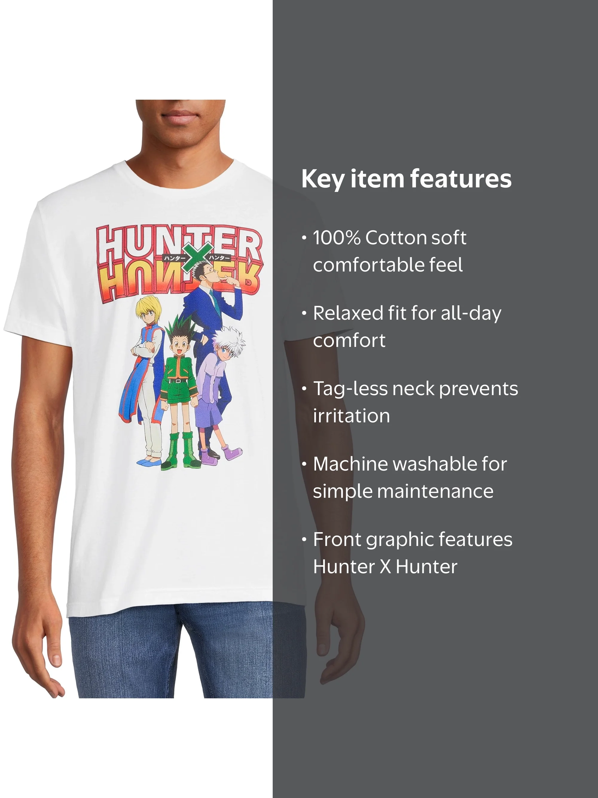 Hunter x Hunter Men's Graphic Tee with Kurapki, Gon, Killua